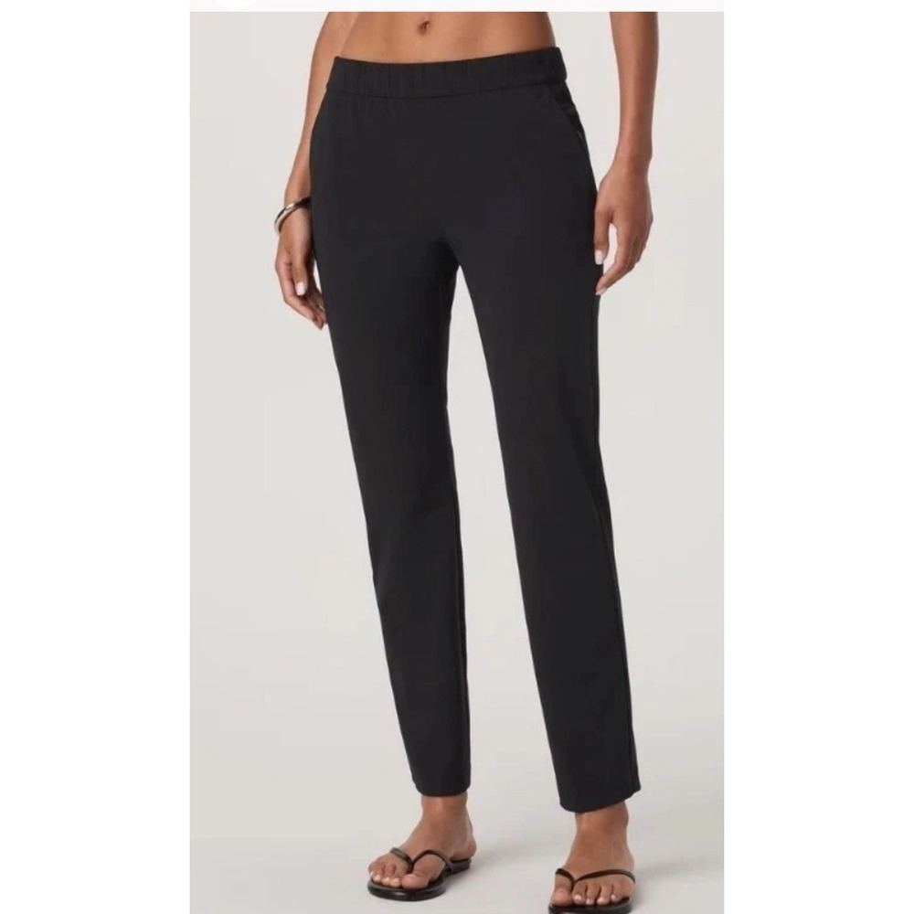 Vuori Miles Ankle Pants Womens Black Performance Elastic Waist Stretch Size L